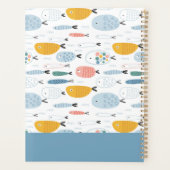 Niedlich Doodle School of Fish Pattern Planer (Rückseite)