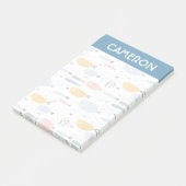 Niedlich Doodle School of Fish Pattern Post-it Klebezettel (angewinkelt)