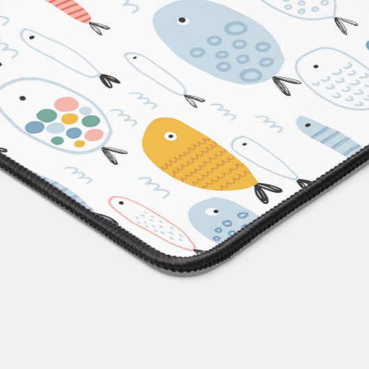 Niedlich Doodle School of Fish Pattern Schreibtischunterlage (Ecke)