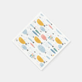 Niedlich Doodle School of Fish Pattern Serviette (Ecke)