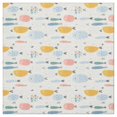 Niedlich Doodle School of Fish Pattern Stoff (Muster)