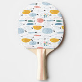 Niedlich Doodle School of Fish Pattern Tischtennis Schläger (Vorderseite)