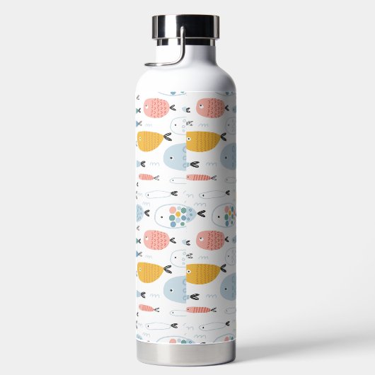 Niedlich Doodle School of Fish Pattern Trinkflasche (Rechts)