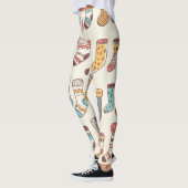 Niedlich Doodle Socken: Skandinavische Einfachheit Leggings (Links)