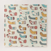 Niedlich Doodle Socken: Skandinavische Einfachheit Puzzle (Horizontal)