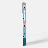 Niedlich Doodle Town Scene Muster Case-Mate iPhone Hülle (Rückseite / Links)