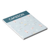 Niedlich Doodle Town Scene Muster Notizblock (angewinkelt)