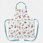 Niedlich Doodle Weihnachtsmuster Schürze (Vorderseite)