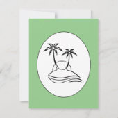 Niedlich Doodles zeigen Green Dino Party Kind's Ge Einladung (Rückseite)