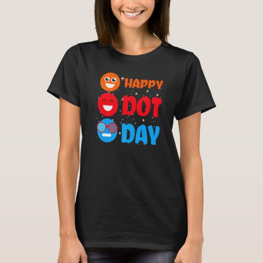 Niedlich Dot Pattern Smile September National Happ T-Shirt (Vorderseite)