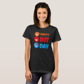Niedlich Dot Pattern Smile September National Happ T-Shirt (Vorne ganz)