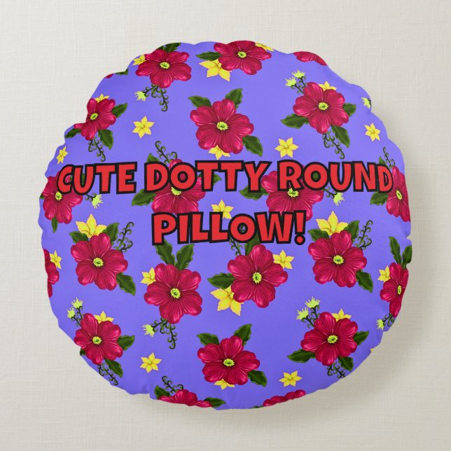 NIEDLICH DOTTY ROUND PILLOW! RUNDES KISSEN (Vorderseite)