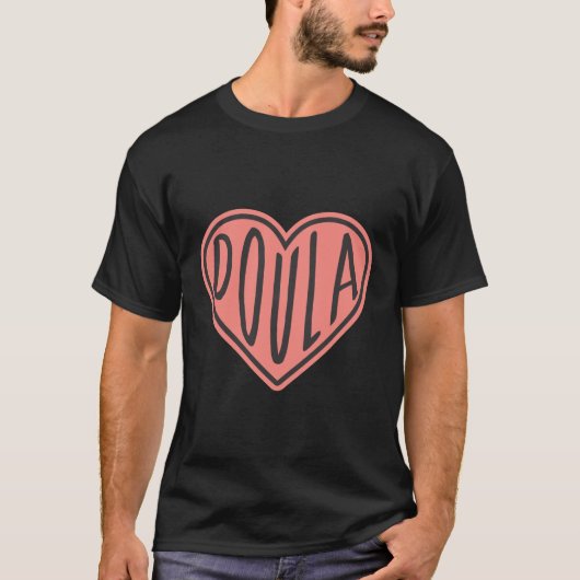 Niedlich Doula Heart Baby Birma Midfrau T-Shirt (Vorderseite)