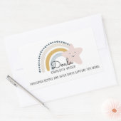Niedlich Doula Midfrau Watercolor Rainbow Rechteckiger Aufkleber (Umschlag)