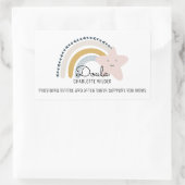 Niedlich Doula Midfrau Watercolor Rainbow Rechteckiger Aufkleber (Tasche)