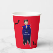 Niedlich Dracula Halloween Pappbecher (Rückseite)