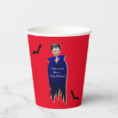 Niedlich Dracula Halloween Pappbecher (Vorderseite)