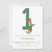 Niedlich Dragon 1. Geburtstag Party Einladung (Vorderseite)