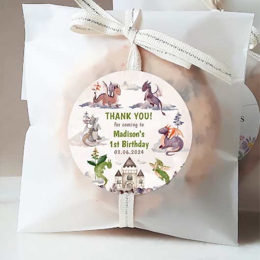 Niedlich Dragon 1. Geburtstag Party Geschenkanhänger