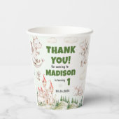 Niedlich Dragon 1. Geburtstag Party Pappbecher (Rückseite)