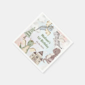 Niedlich Dragon 1. Geburtstag Party Serviette (Ecke)