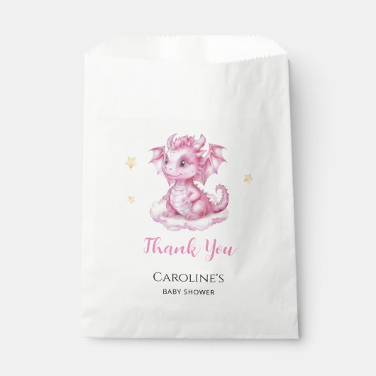Niedlich Dragon Baby Dusche Geschenktütchen (Vorderseite)