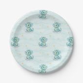 Niedlich Dragon Baby Dusche Pappteller (Vorderseite)