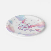 Niedlich Dragon Baby Dusche Pappteller (Schrägansicht)