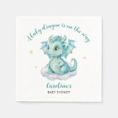 Niedlich Dragon Baby Dusche Serviette (Vorderseite)