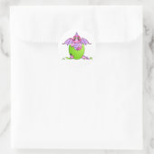 Niedlich Dragon Baby in Cracked Egg - Rosa / Lila Runder Aufkleber (Tasche)