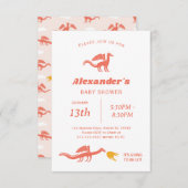 Niedlich Dragon Baby Shower Einladung (Vorne/Hinten)