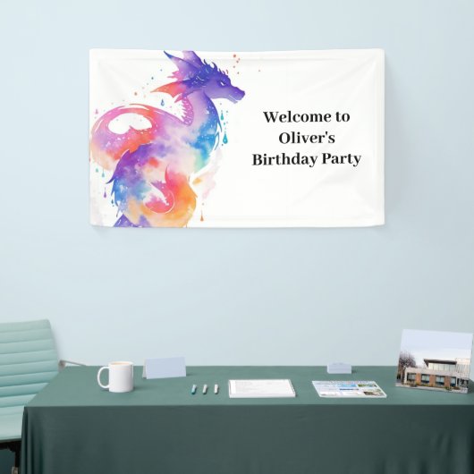 Niedlich Dragon Birthday Banner (Messeveranstaltung)