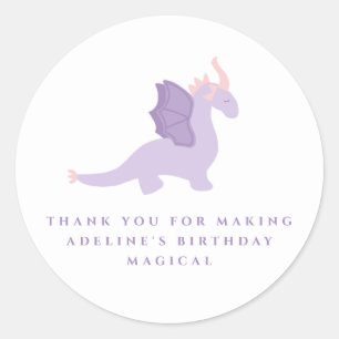 Niedlich Dragon Birthday Gefallen Sticker