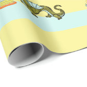 Niedlich Dragon Birthday Geschenkpapier (Rolleneckpunkt)