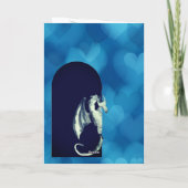 Niedlich Dragon Blue Hearts Grandson Valentinstag Karte (Rückseite)