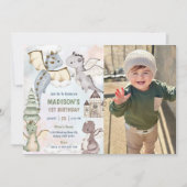 Niedlich Dragon Boy 1. Geburtstag Party Foto Einladung (Vorderseite)