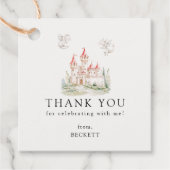 Niedlich Dragon Castle Geburtstagsparty Danke Geschenkanhänger (Vorderseite)