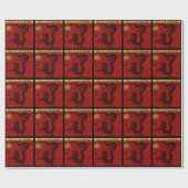 Niedlich Dragon Chinese Year Zodiac Birthday WP1 Geschenkpapier (Flach)