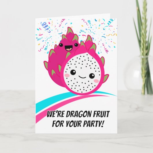 Niedlich Dragon Fruit Pun Cartoon UAWG Karte (Vorderseite)