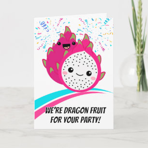 Niedlich Dragon Fruit Pun Cartoon UAWG Karte
