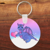 Niedlich Dragon Heart Keychain Schlüsselanhänger (Vorderseite)