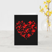 Niedlich Dragon Heart Valentinstage Animals Dragon Karte (Gelbe Blume)