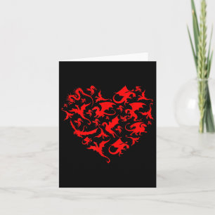 Niedlich Dragon Heart Valentinstage Animals Dragon Karte
