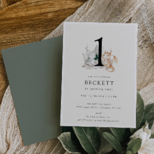 Niedlich Dragon Theme First Birthday Party Einladung