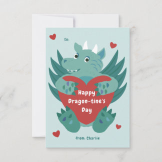 Niedlich Dragon Valentine Karte