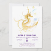 Niedlich Dragon Whimsy Geburtstag Einladung (Vorderseite)