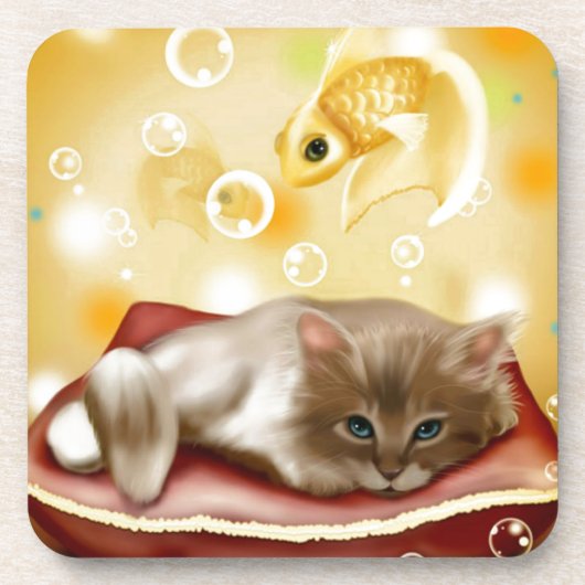 Niedlich Dream Kitten Getränkeuntersetzer (Vorderseite)