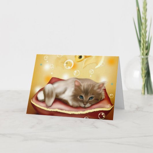 Niedlich Dream Kitten Karte (Vorderseite)