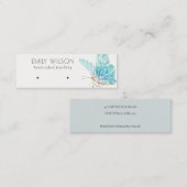 Niedlich Dreamy Blue Aqua Butterfly Earring Displa Mini Visitenkarte (Vorne/Hinten)