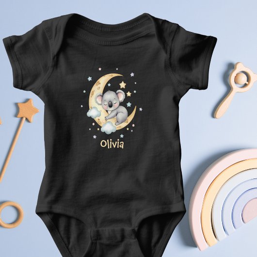 Niedlich Dreamy Koala Personalisiert Baby Strampler